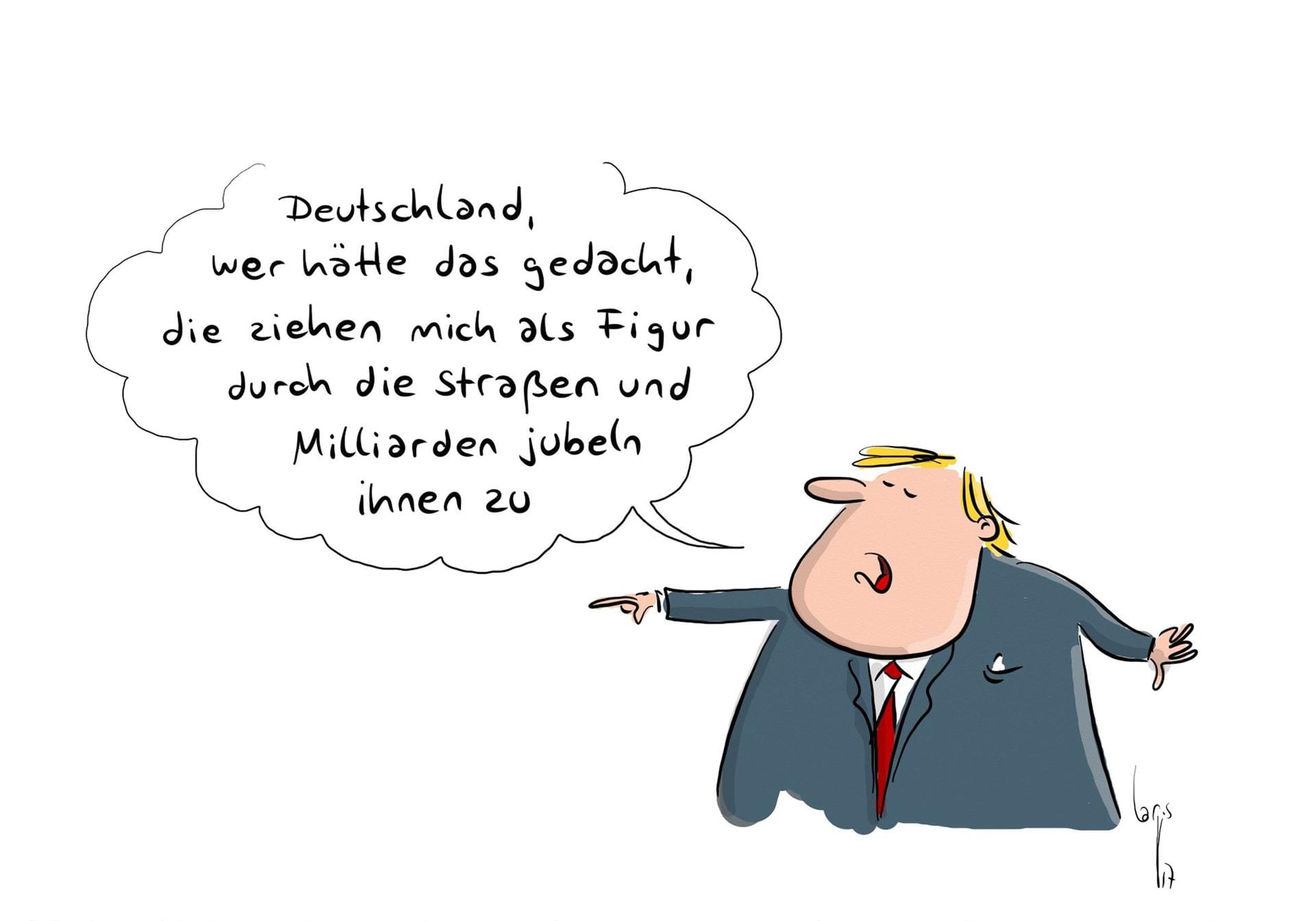 Milliarden Menschen jubeln Trump am Rosenmontag in Deutschland zu...
