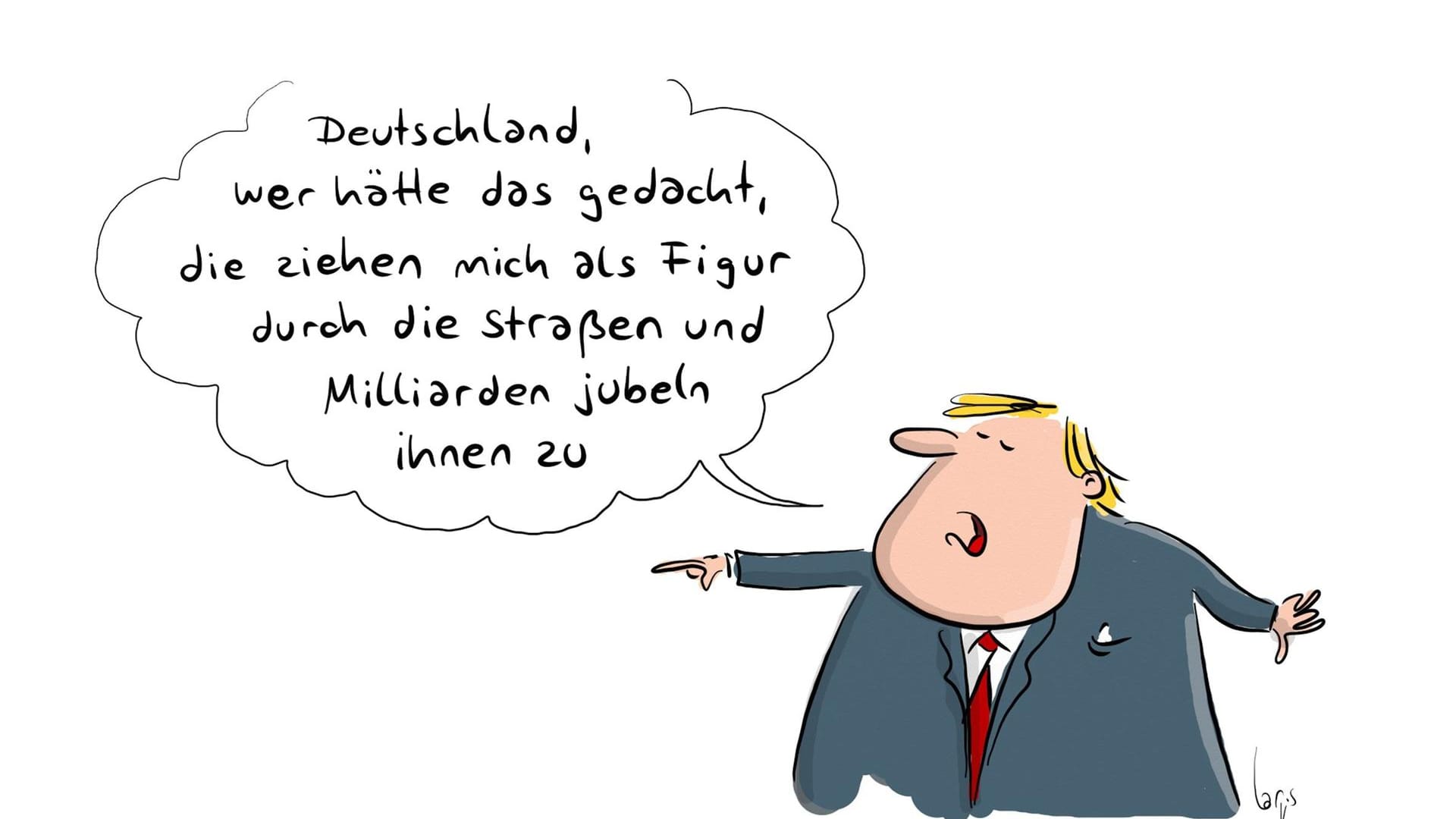 Milliarden Menschen jubeln Trump am Rosenmontag in Deutschland zu...