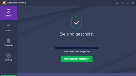 Kostenloser Virenscanner von Avast