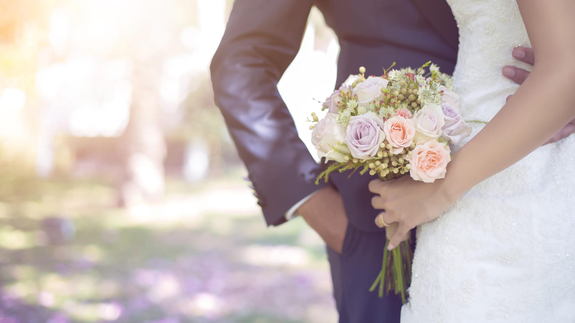 Ehepaar auf der Hochzeit