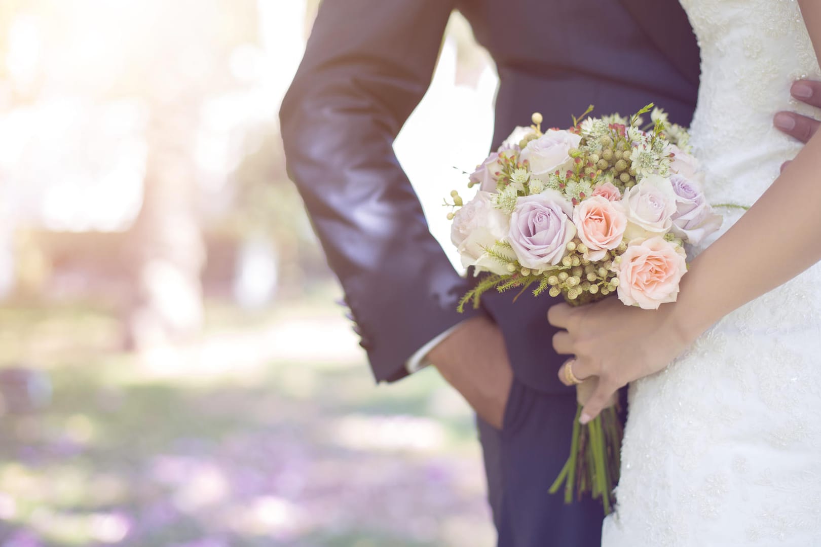 Ehepaar auf der Hochzeit