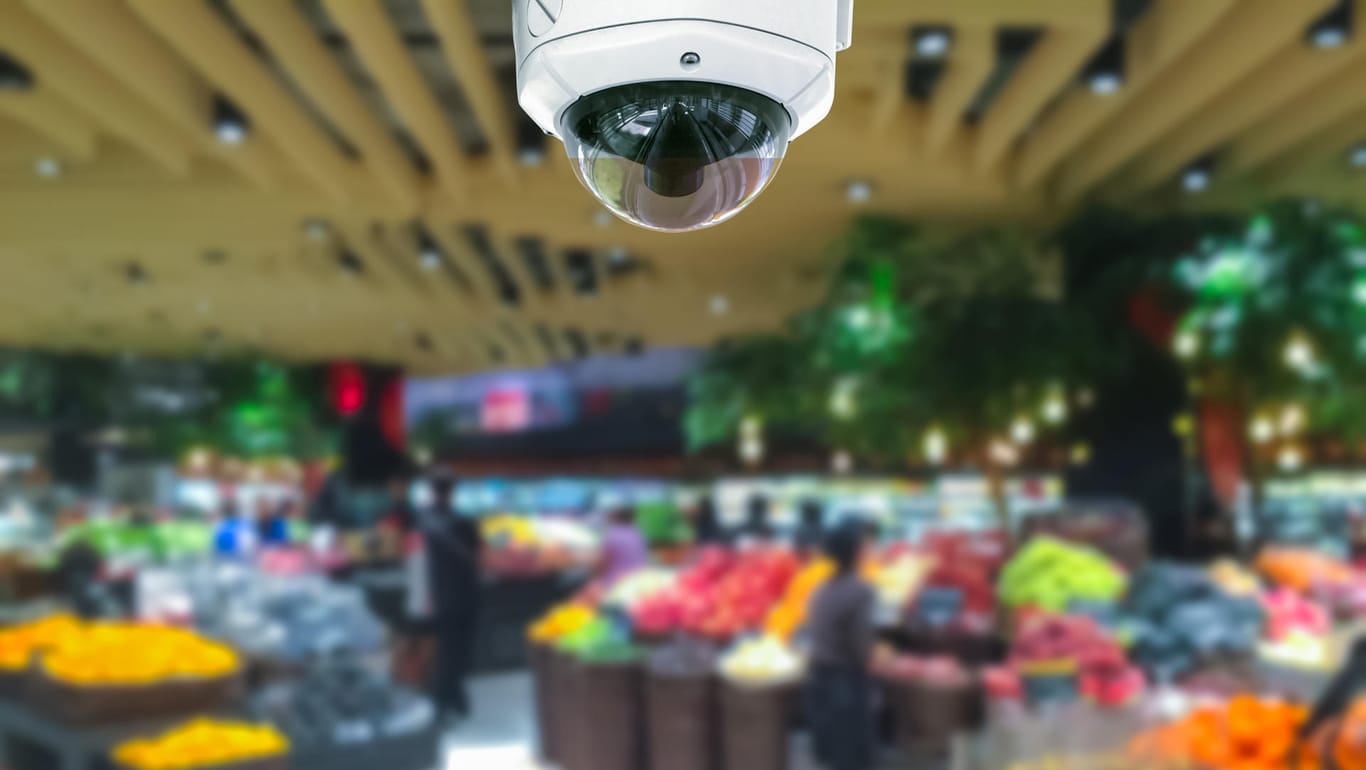 Videoüberwachung im Supermarkt