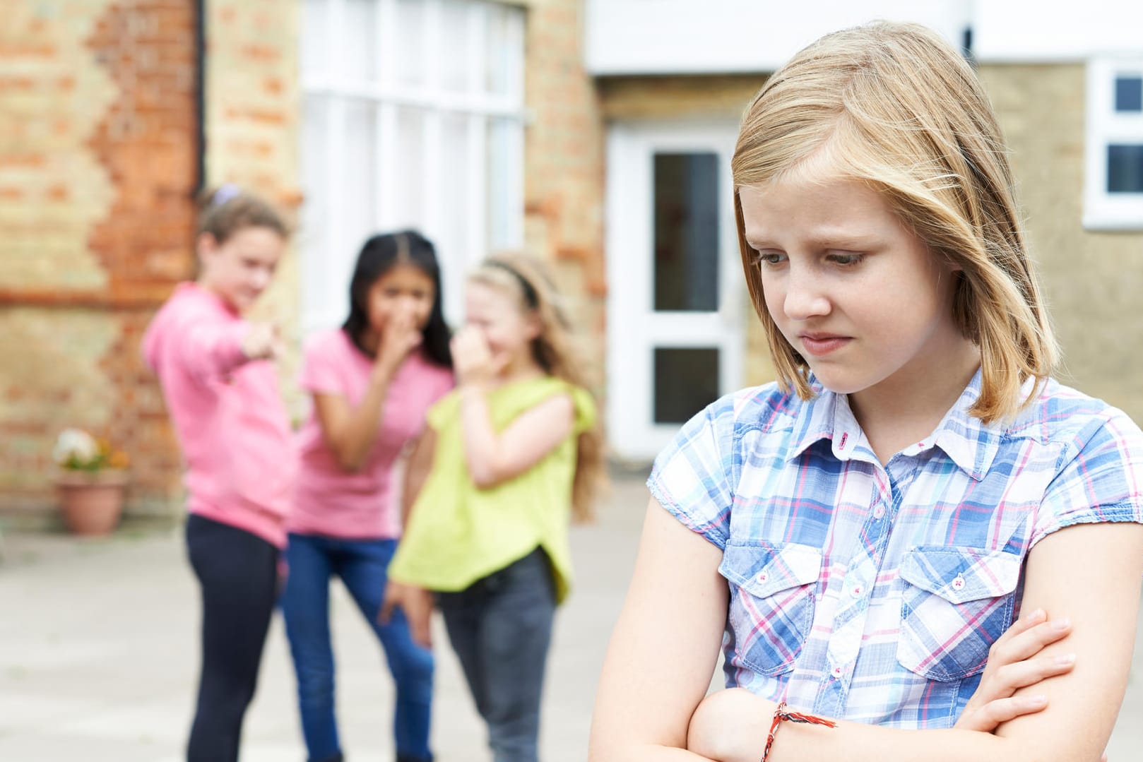 Schüler auf dem Schulhof: Viele Kinder werden Opfer von Mobbing.