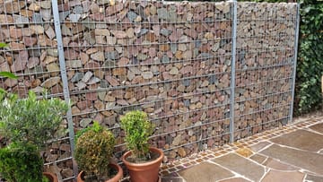 Gabionen Steinkörbe als Deko und Sichtschutz