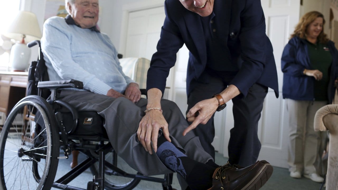 Bush in Clinton-Socken