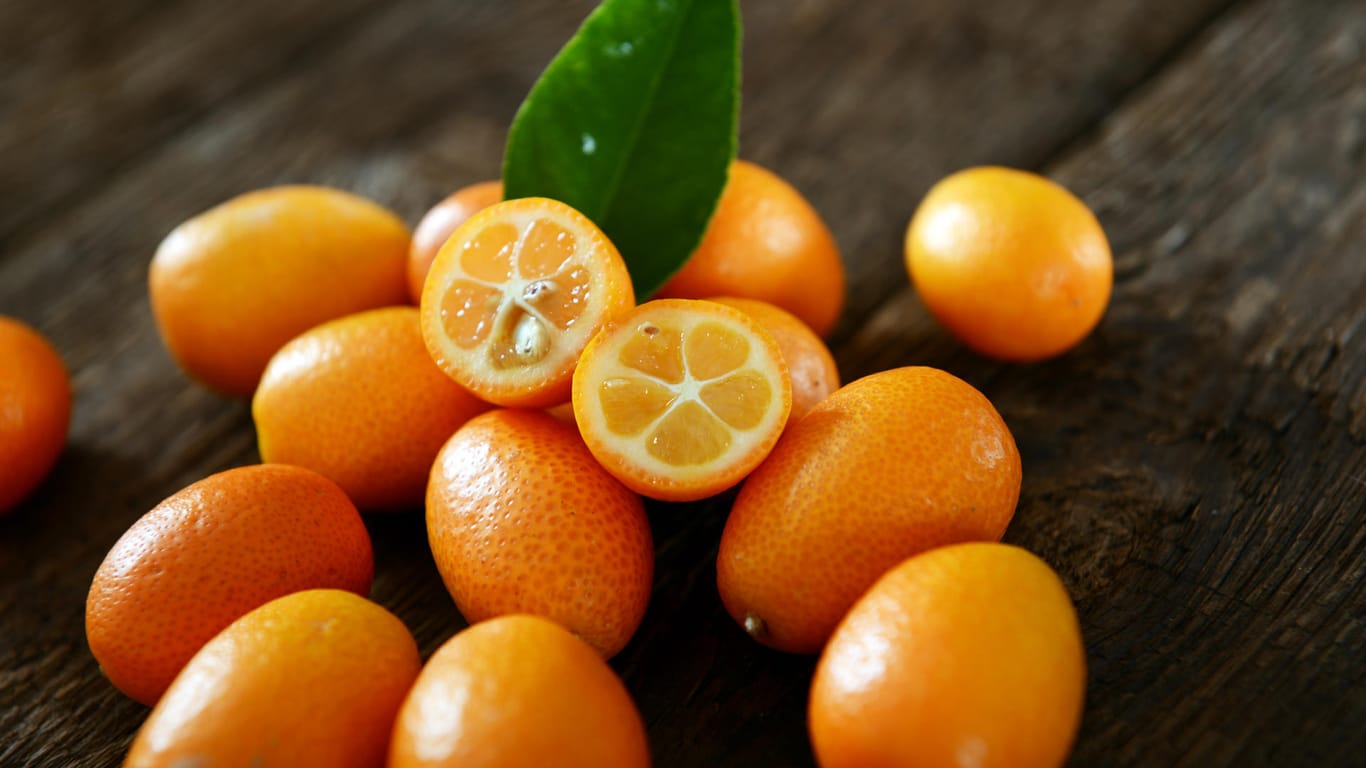 Kumquats: Aus den Zwergorangen lassen sich süß-säuerliche Desserts herstellen.