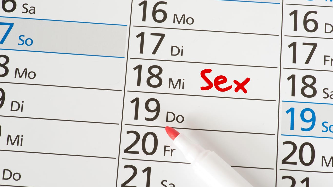 Ein Kalender und Termin für Sex