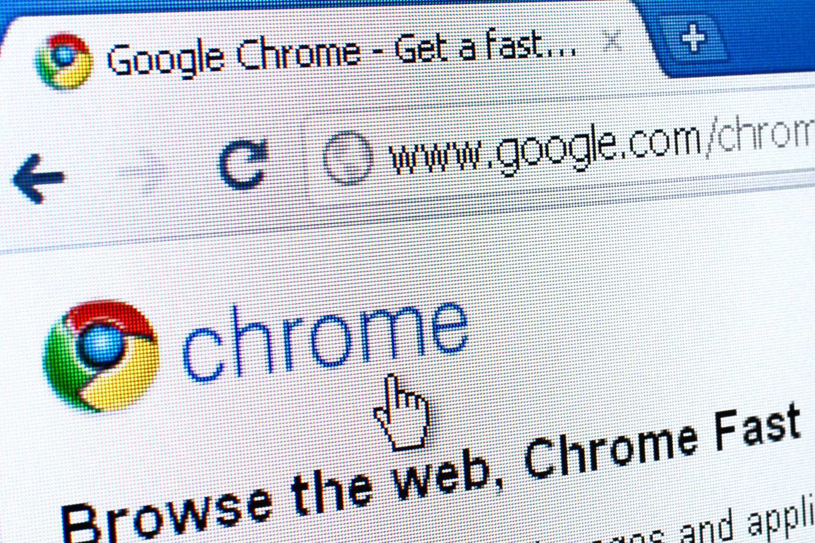 Chrome-Webseite: Der Google-Browser ist die beliebteste Surf-Software.