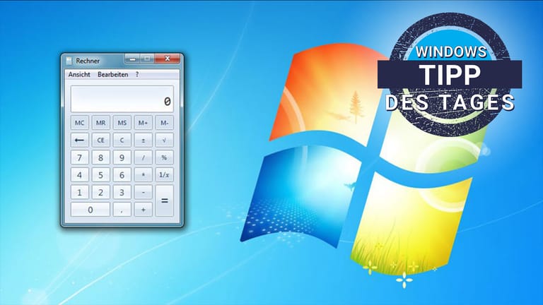 Ein Screenshot von Windows 7 mit dem Taschenrechner: Das Programm bietet es ein paar gut versteckte Funktionen.