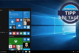 Das Bild zeigt den Startbildschirm von Windows 10: Das Betriebssystem lässt sich an die eigenen Bedürfnisse anpassen.