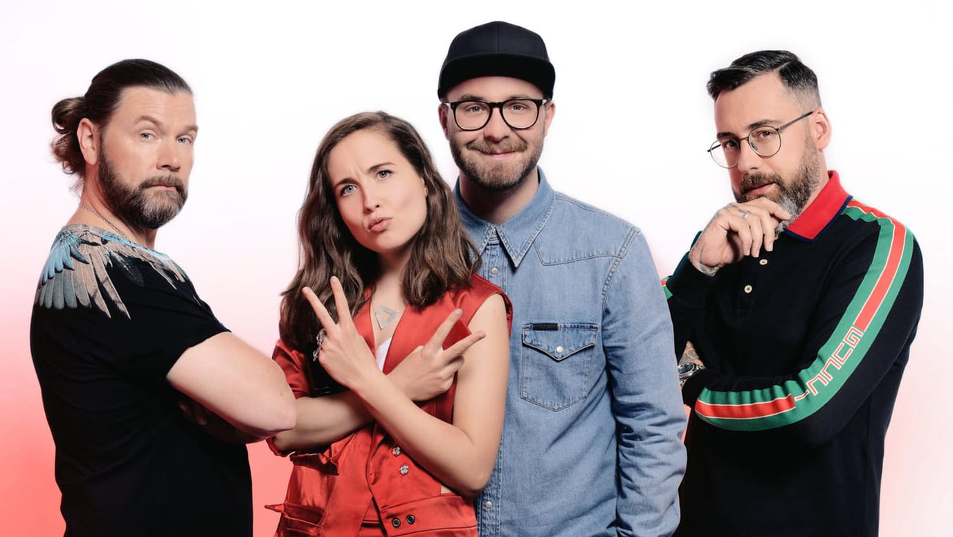 Die "The Voice"-Coaches: Rea Garvey, Alice Merton, Mark Forster und Sido.