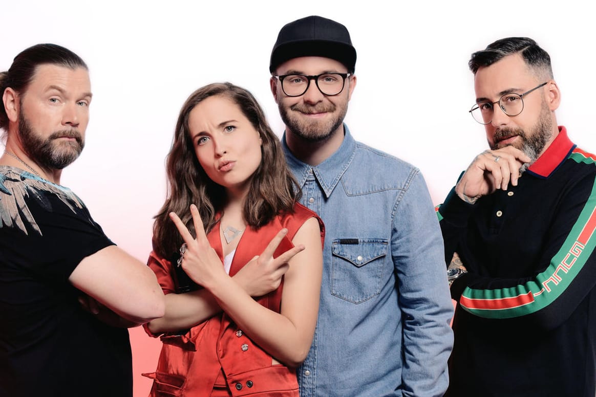 Die "The Voice"-Coaches: Rea Garvey, Alice Merton, Mark Forster und Sido.