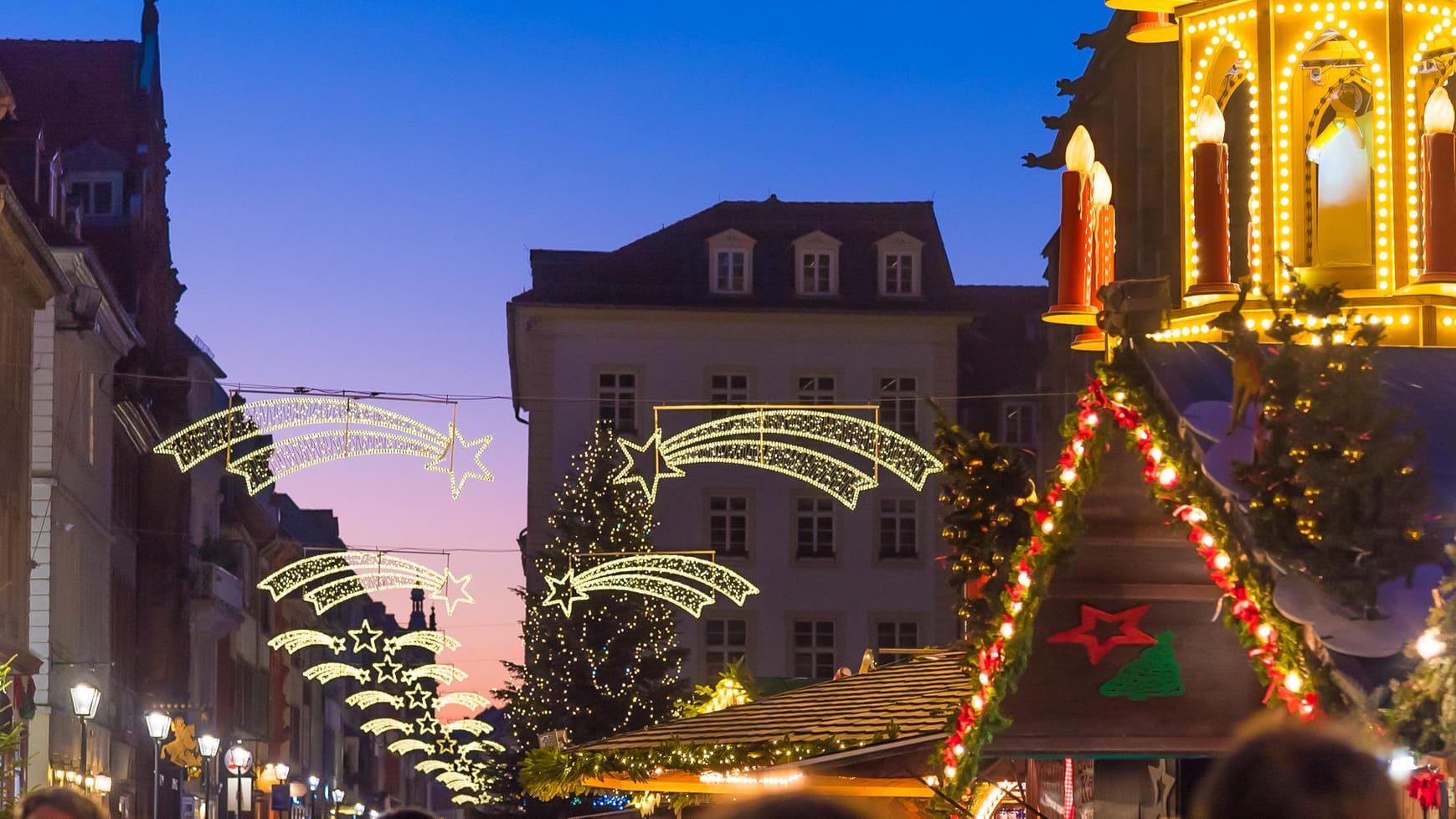 Weihnachtsmarkt in Heidelberg: Weihnachtliches Flair finden Besucher in der gesamten Innenstadt.