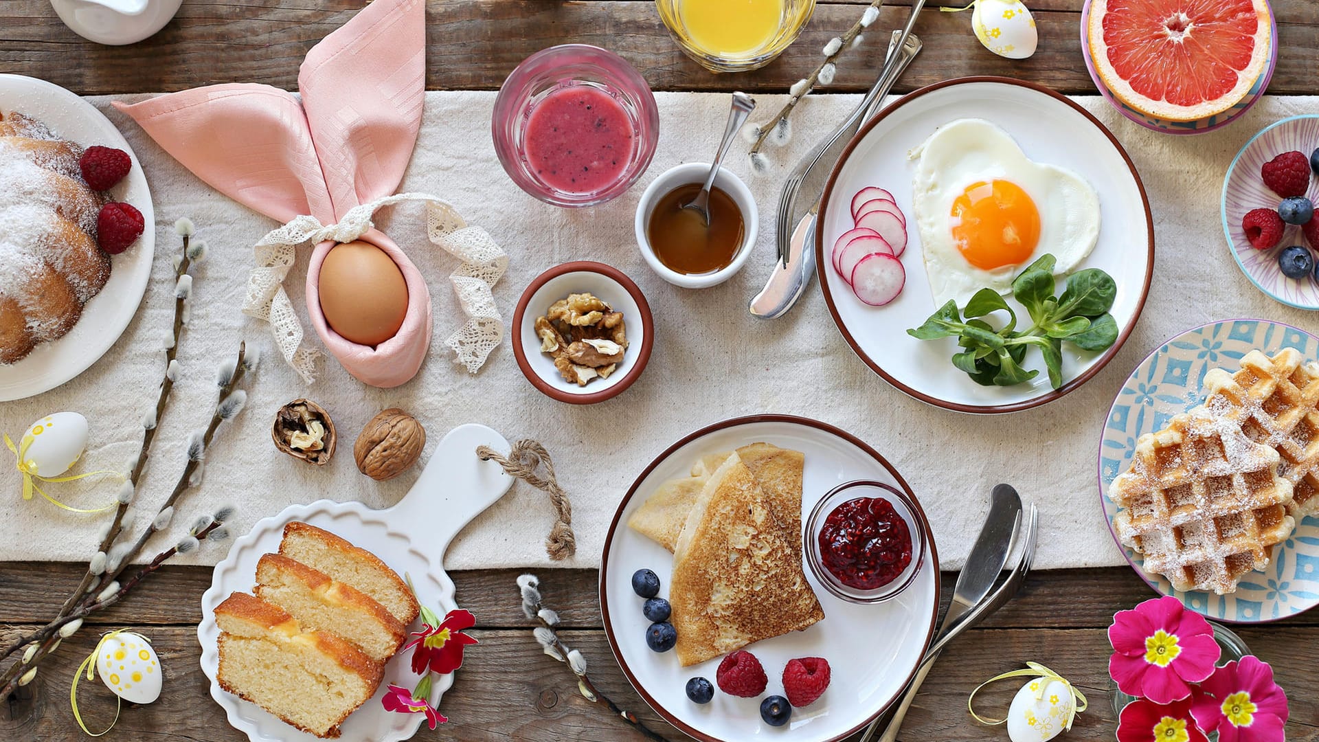 Osterbrunch: Hier findet jeder etwas nach seinem Geschmack.