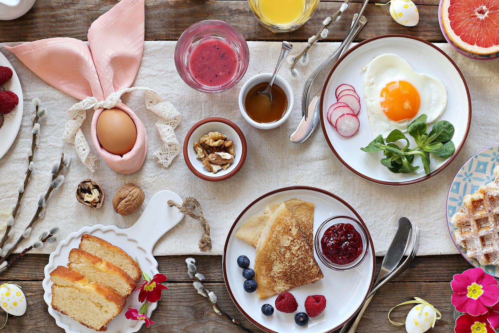 Osterbrunch: Hier findet jeder etwas nach seinem Geschmack.