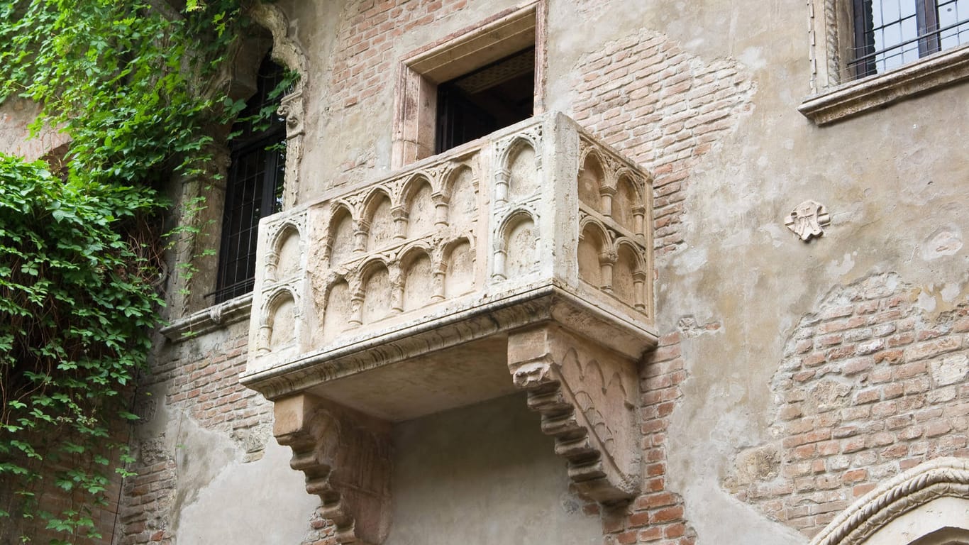 Romeo-und-Julia-Balkon in Verona: Er ist einer der berühmtesten Balkone in der Literaturgeschichte.