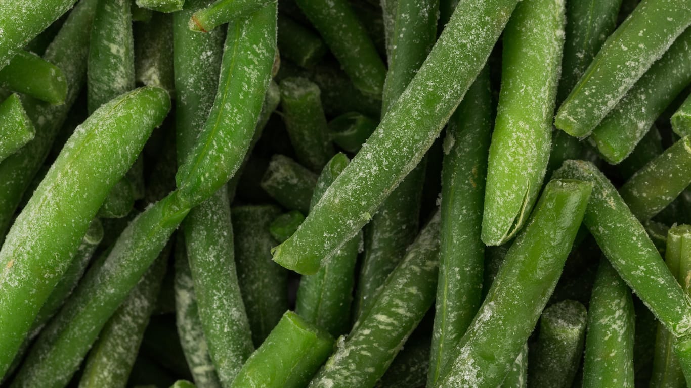 Grüne Bohnen: Richtig eingefroren sorgen sie für monatelangen Bohnengenuss.