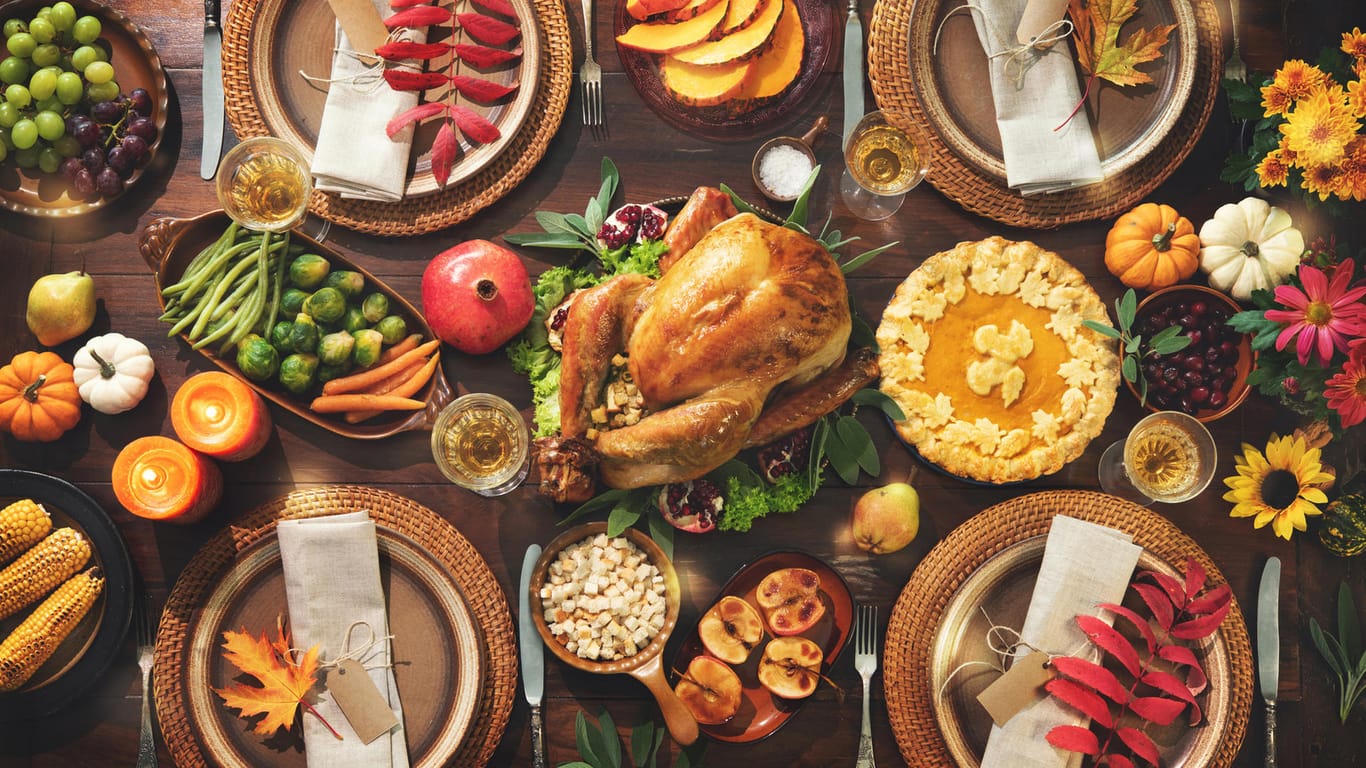 Thanksgiving-Menü: Der Truthahn gehört in Amerika zum Thanksgiving-Essen dazu.