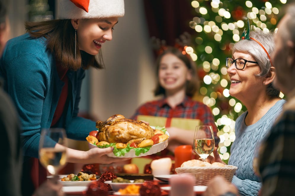 Festessen: In vielen Familien kommt an Weihnachten Gans auf den Tisch.