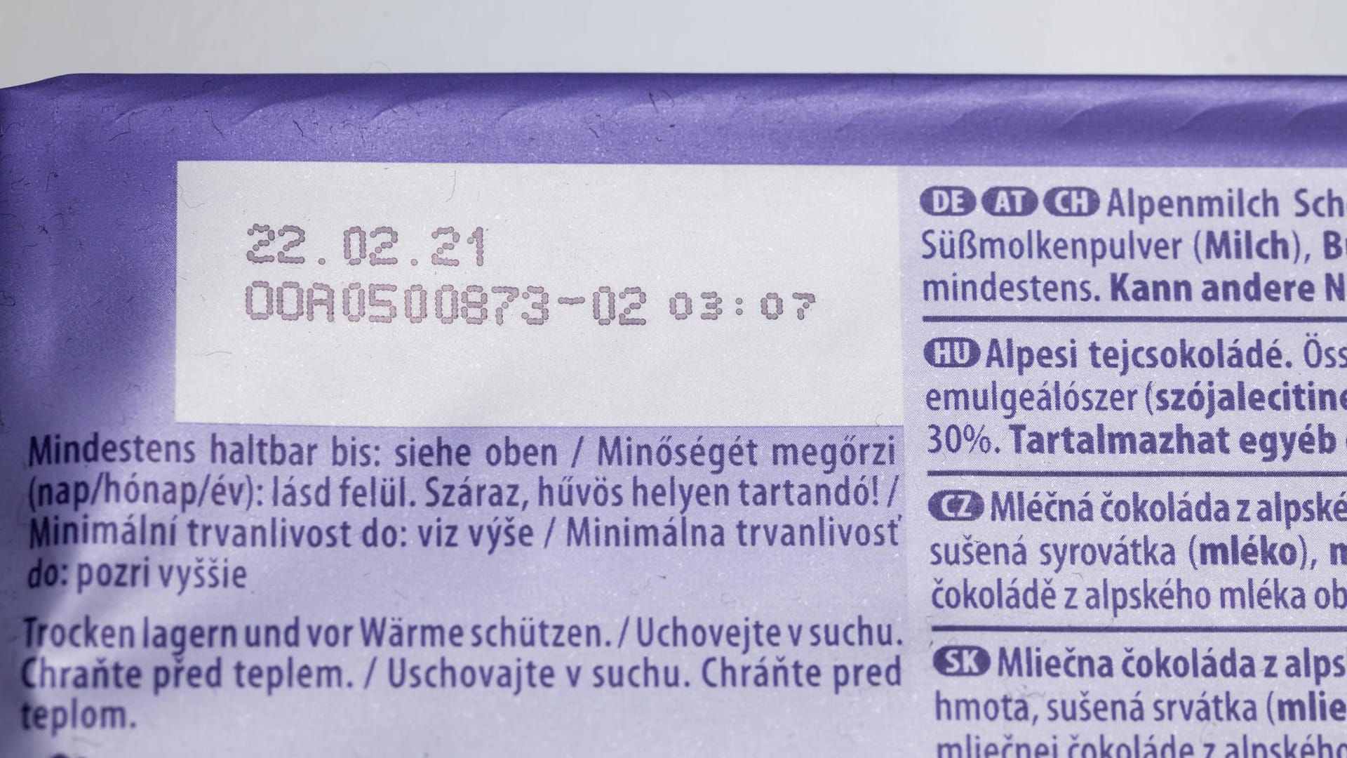 Mindesthaltbarkeitsdatum: Es wird im Englischen "best before date" genannt.