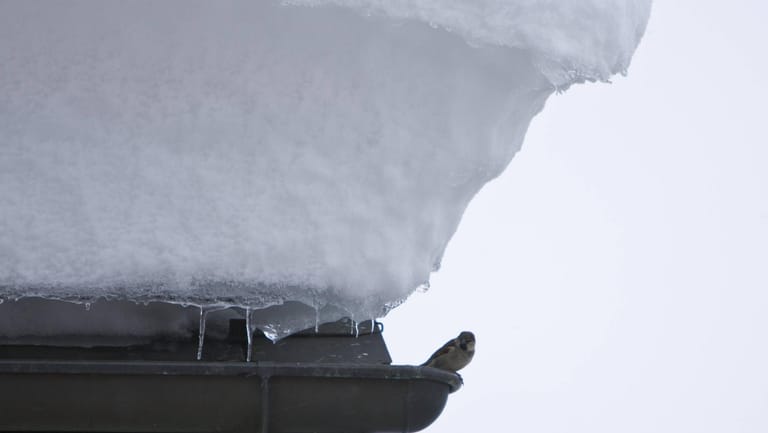 Dicke Schneeschicht: Sie kann für die Dachkonstruktion des Hauses gefährlich werden. (Symbolfoto)