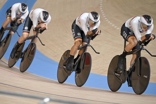 Der deutsche Bahnrad-Vierer verpasste in Japan eine Medaille.