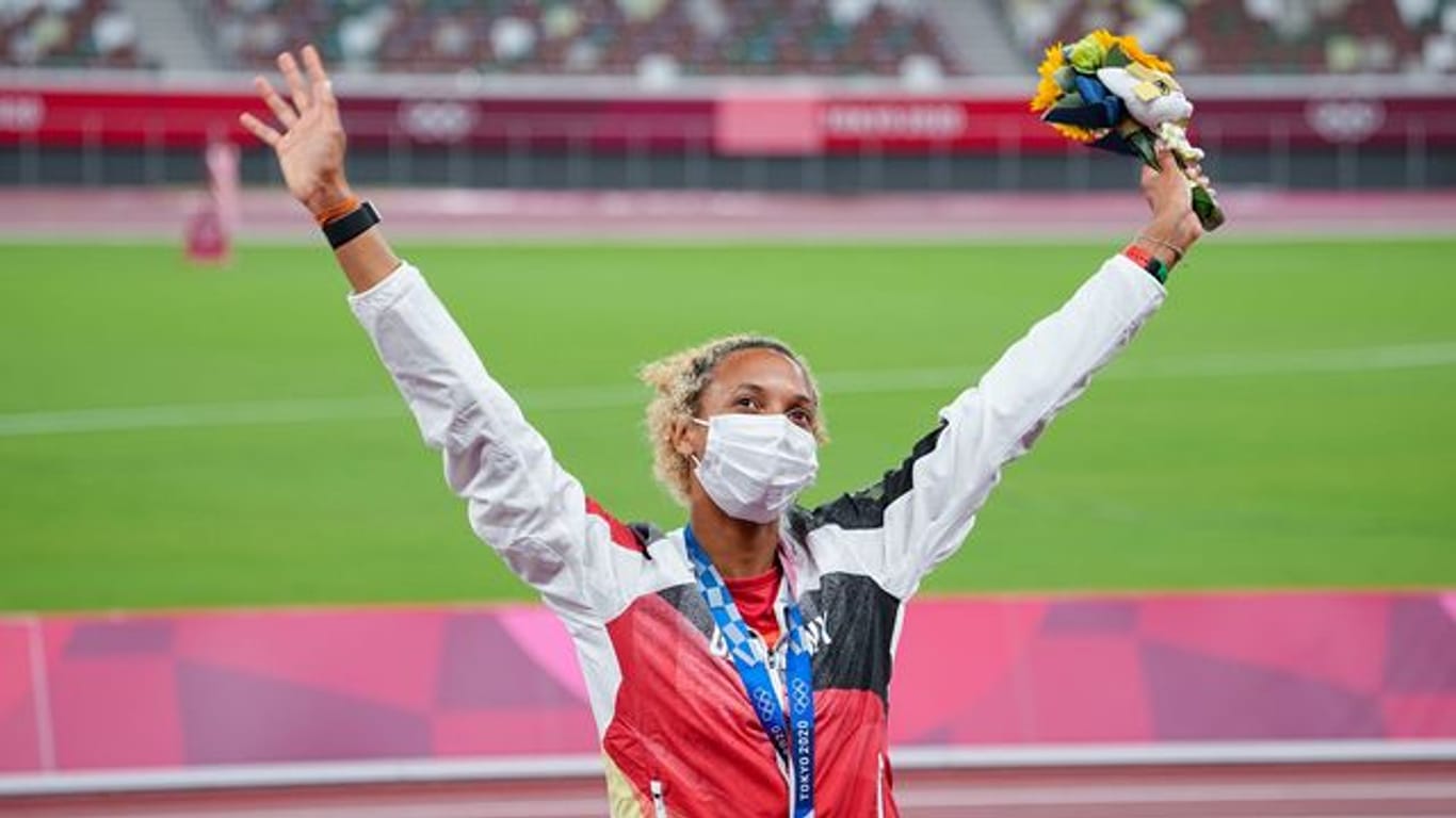 Konnte die Goldmedaille noch nicht ausgiebig feiern: Weitsprung-Olympiasiegerin Malaika Mihambo.
