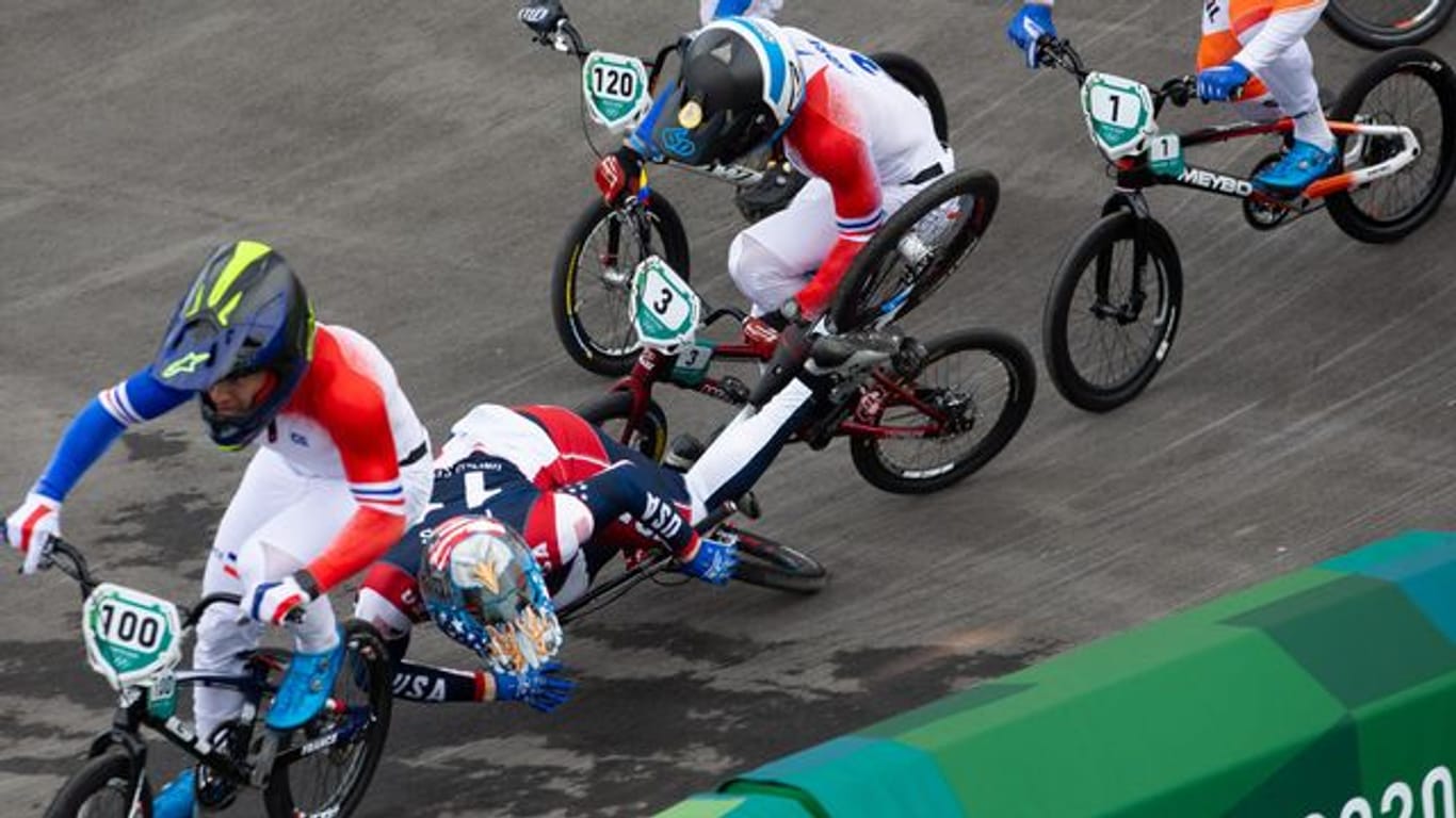 US-Star Connor Fields war beim BMX-Rennen in Tokio schwer gestürzt.