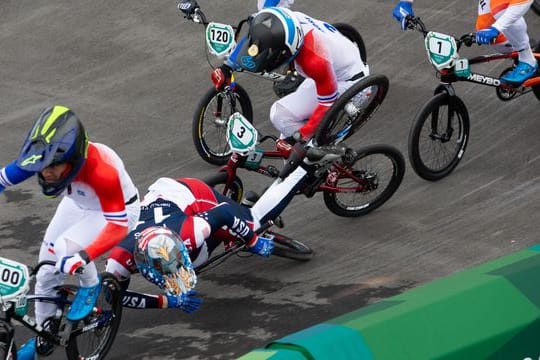 US-Star Connor Fields war beim BMX-Rennen in Tokio schwer gestürzt.