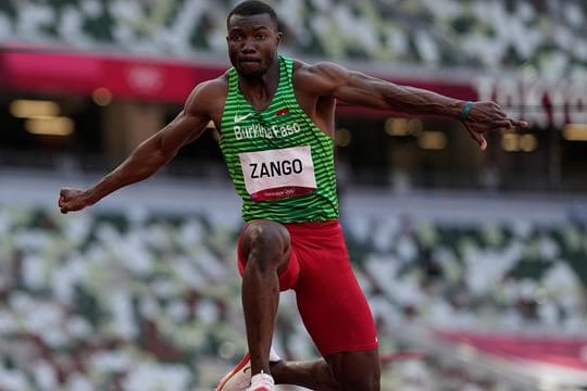 Holte Bronze im Dreisprung: Hugues Zango aus Burkina Faso.