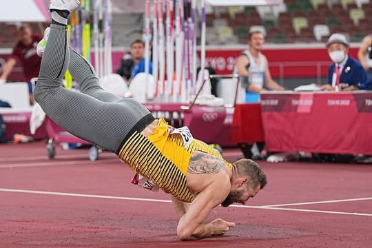 Speerwurf-Ass Johannes Vetter hatte in Tokio mit dem Boden zu kämpfen.