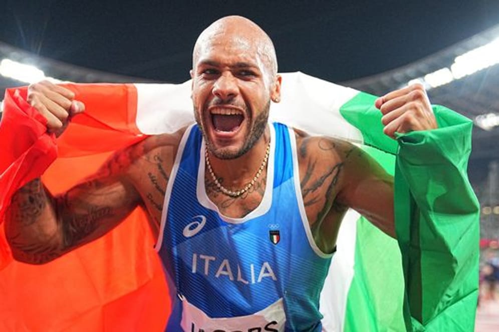 Gewann das 100-Meter-Olympia-Finale in Tokio: Marcell Jacobs.