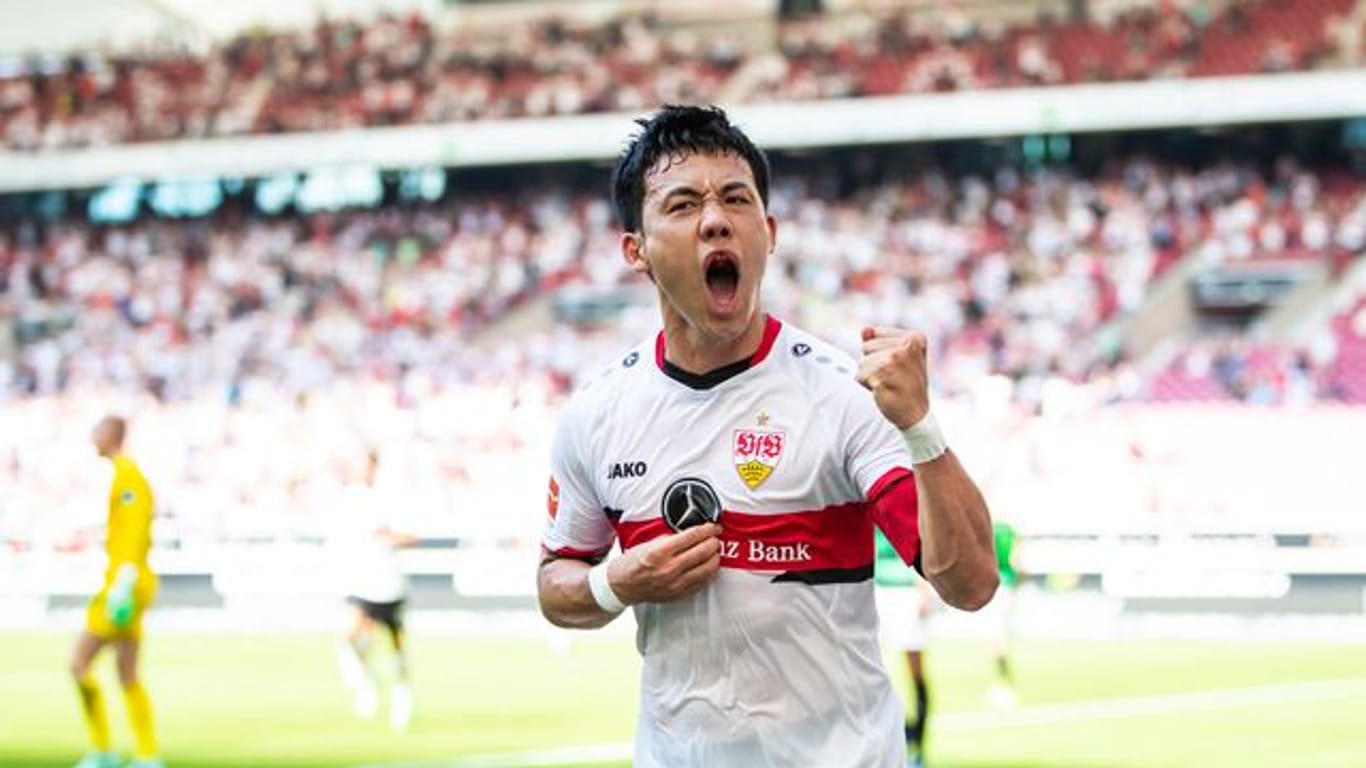 Stuttgarts neuer Kapitän Wataru Endo spielte gegen Fürth groß auf.