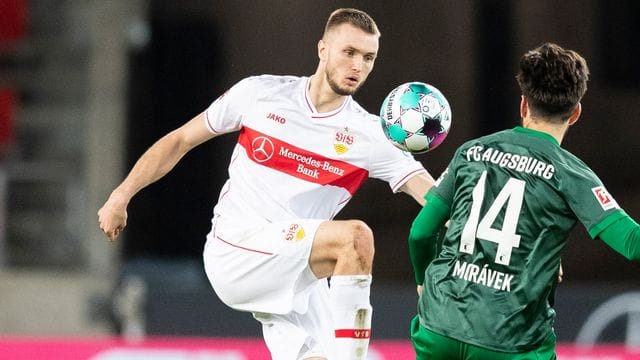 Konnte wieder mit der Mannschaft trainieren: VfB-Stürmer Sasa Kalajdzic (l). Konnte wieder mit der Mannschaft trainieren: VfB-Stürmer Sasa Kalajdzic (l).