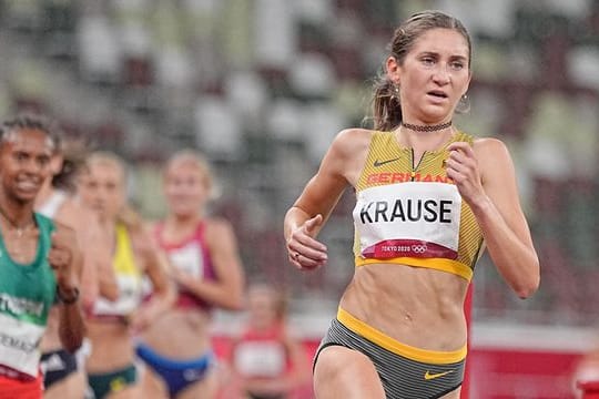 Gesa Felicitas Krause (r) startet beim Istaf.