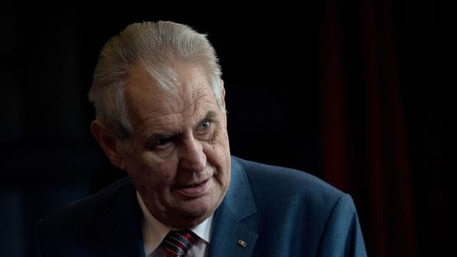 Der tschechische Präsident Milos Zeman 2018 bei einem Deutschland-Besuch.