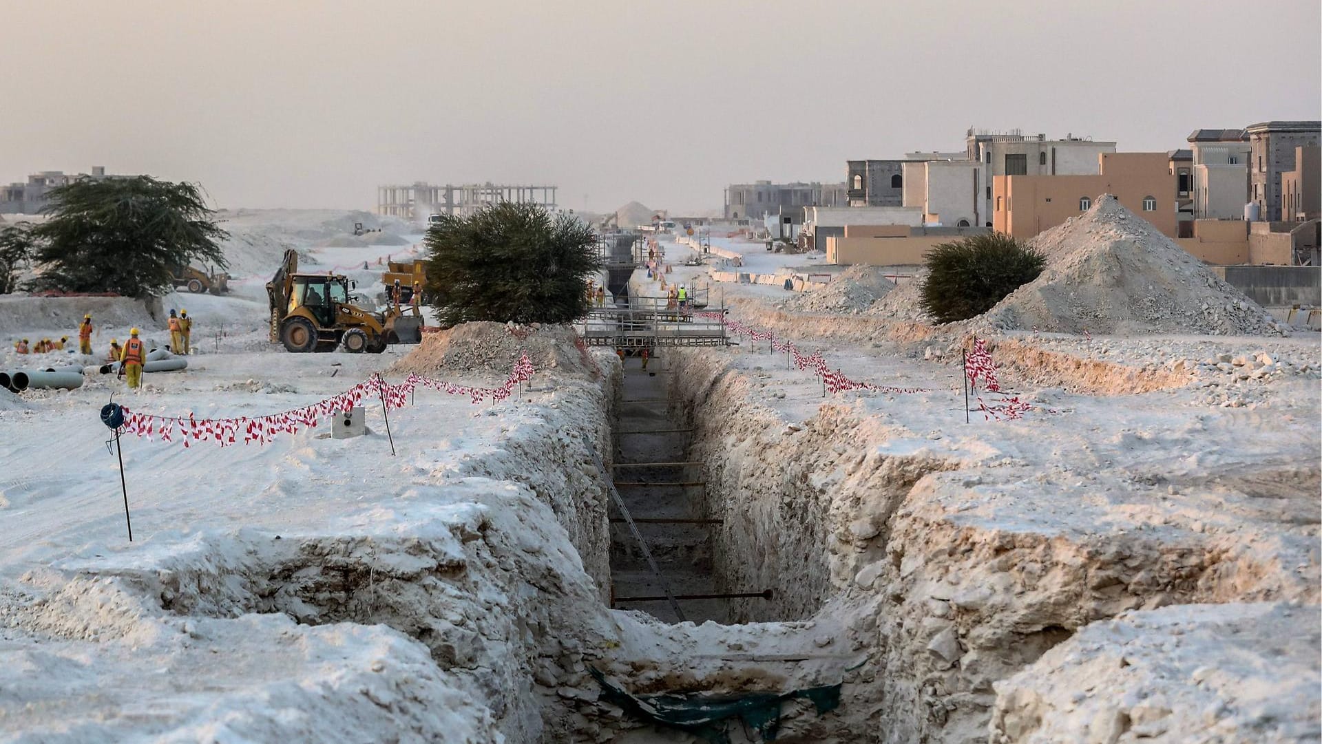 Eine Baustelle in Lusail City im dem Dezember 2017.