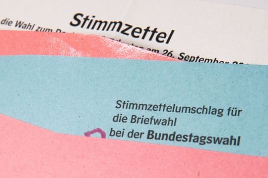 Ein Muster eines Stimmzettelumschlags für die Briefwahl.