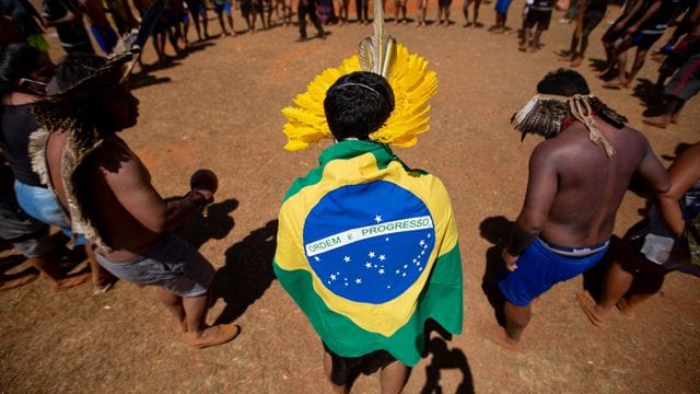 Indigene protestieren seit Tagen in der Hauptstadt Brasilia.