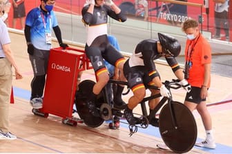 Robert Förstemann (vorne) und Kai Kruse belegten beim 1000 Meter Zeitfahren den vierten Platz.