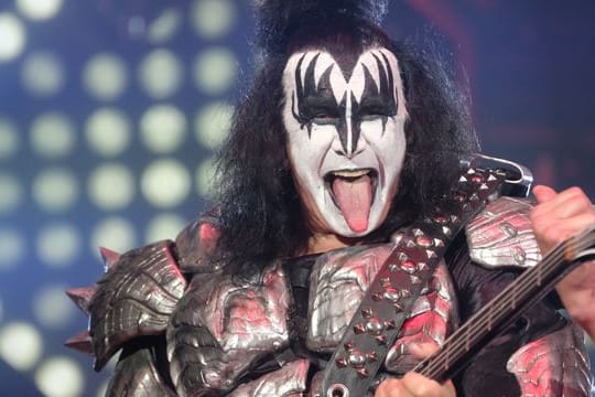 Gene Simmons beim Auftaktkonzert der Deutschland-Tour 2019.