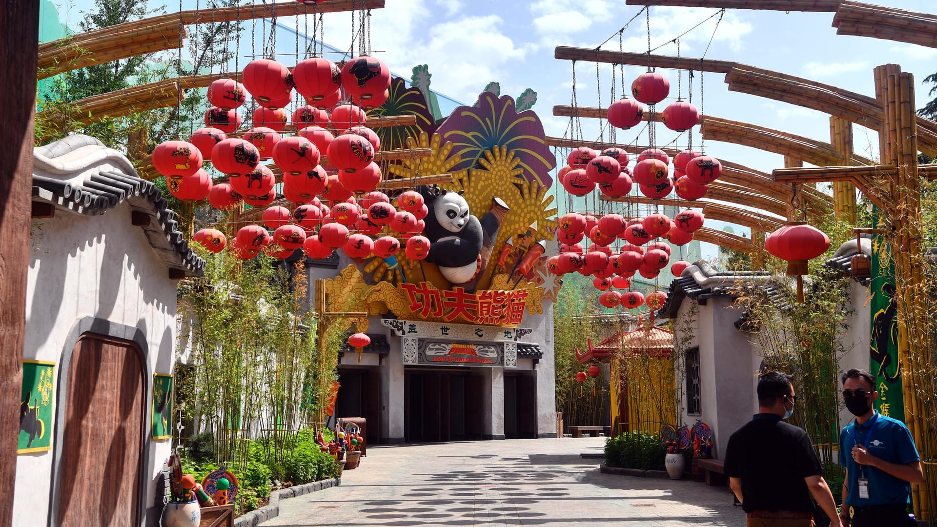 Das Kung Fu Panda Land im Vergnügungspark: Ab dem 20. September öffnet der Park für den regulären Betrieb. Das Kung Fu Panda Land im Vergnügungspark: Ab dem 20. September öffnet der Park für den regulären Betrieb.