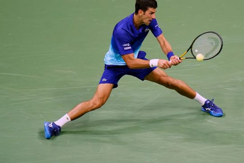 Novak Djokovic in Aktion.