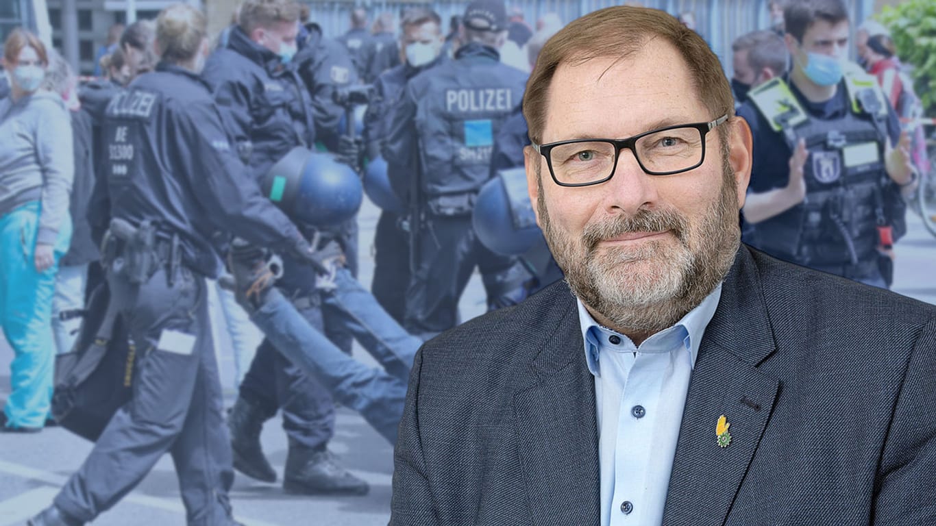Jörg Radek: Der Hauptkommissar ist stellvertretender Vorsitzender der Gewerkschaft der Polizei (GdP). Das Interesse des Folterbeauftragten der UN an Polizeieinsätzen bei "Querdenken"-Demos wundert ihn.