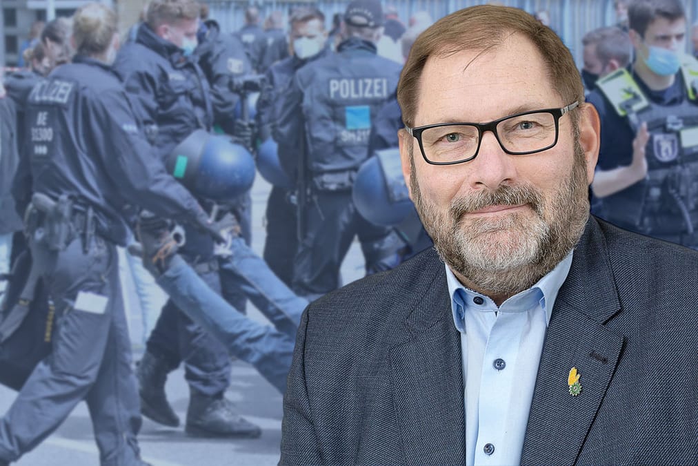 Jörg Radek: Der Hauptkommissar ist stellvertretender Vorsitzender der Gewerkschaft der Polizei (GdP). Das Interesse des Folterbeauftragten der UN an Polizeieinsätzen bei "Querdenken"-Demos wundert ihn.