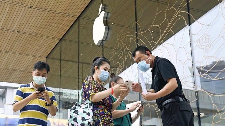 Ein Apple-Geschäft in China: Der Konzern wächst in Fernost stark.