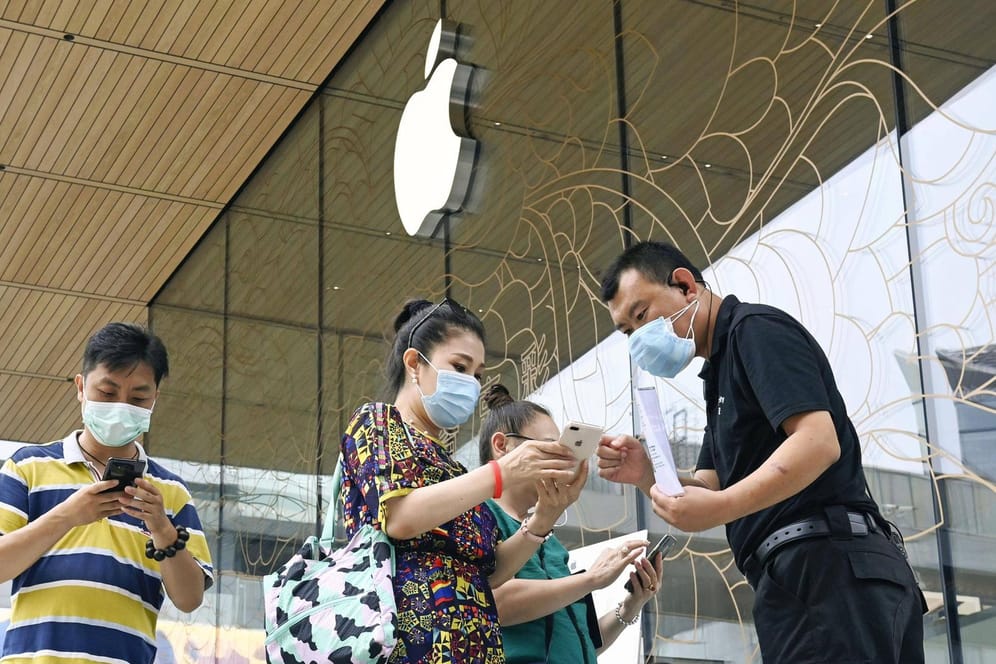 Ein Apple-Geschäft in China: Der Konzern wächst in Fernost stark.