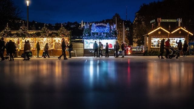 Schlossplatz zur blauen Stunde