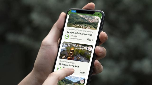 Die App "Camping.