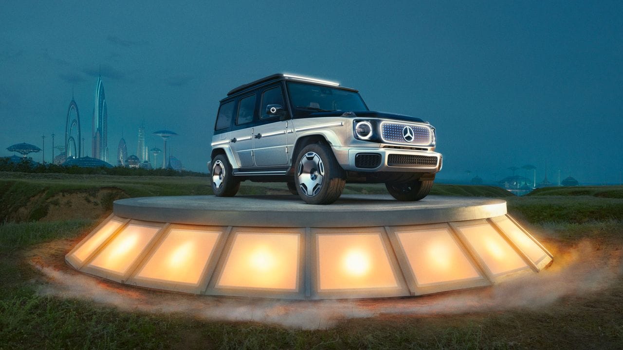 Rustikale Ikone unter Strom: Mercedes zeigt auf der Münchner IAA mit dem Concept EQG die elektrische Version der G-Klasse. Rustikale Ikone unter Strom: Mercedes zeigt auf der Münchner IAA mit dem Concept EQG die elektrische Version der G-Klasse.